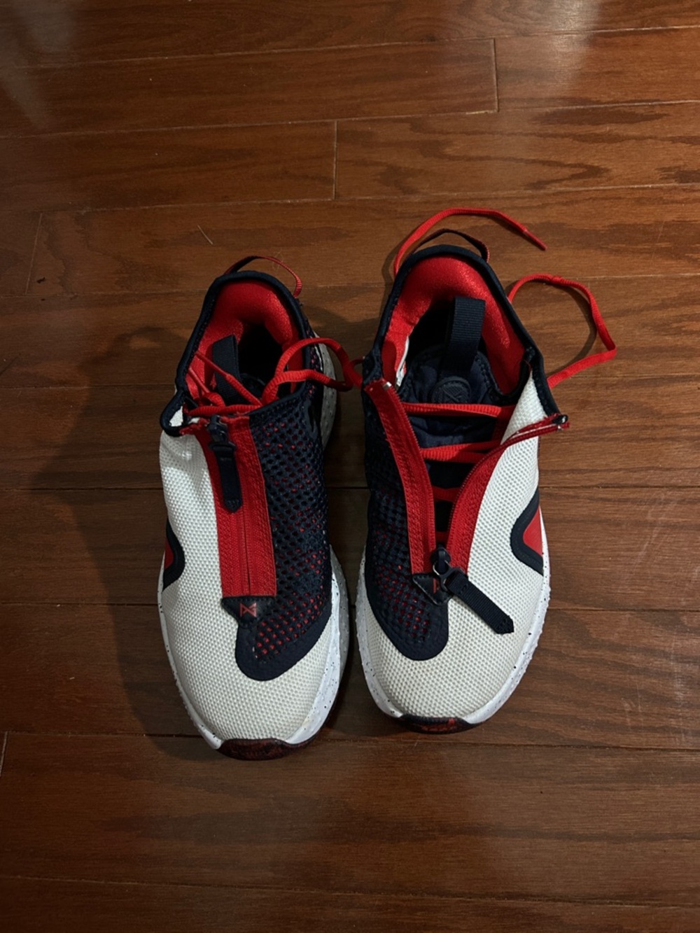 Nike Women's White, Black & Red Zip-Overlay Sneakers